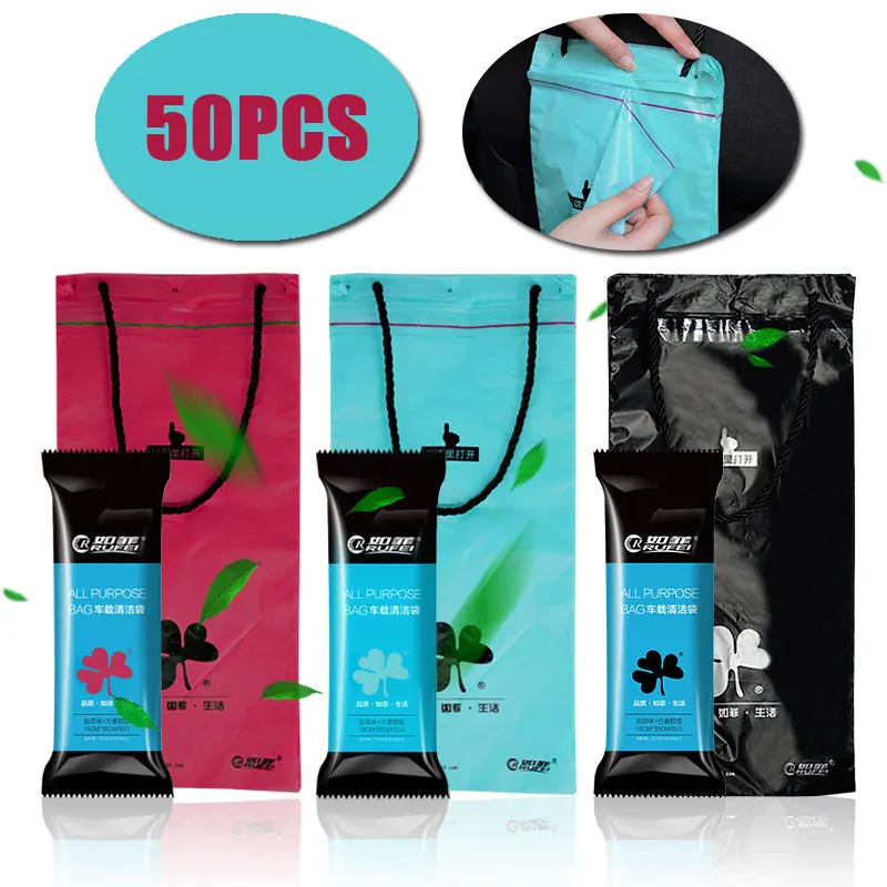 Biodegradable Bin Liner - 50 Stück Auto Einweg Mülls äcke